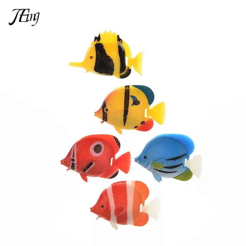 1pc Lifelike Plastic Artificial Moving Floating Fishes Ornament Decorations For Aquarium Fish Tank