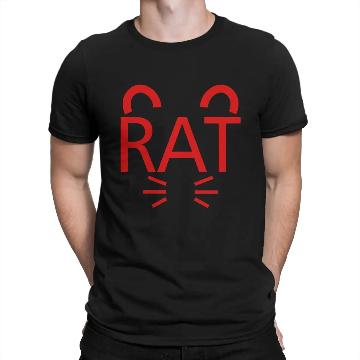 

Rat Hakos Baelz Man's TShirt Hololive O Neck Tops 100% Cotton T Shirt Humor Top Quality Birthday Gifts