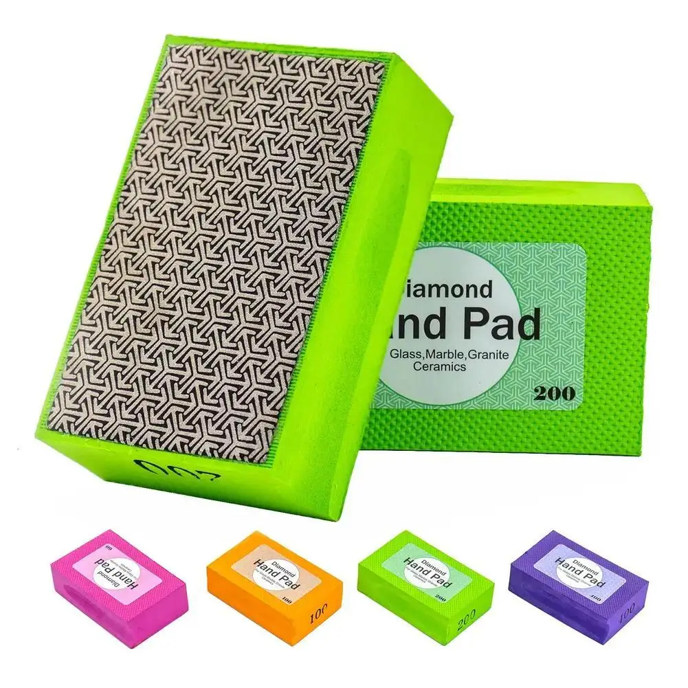 1pcsDiamondHandPolishingPads95mmx58mmTileGlassAbrasiveGrinding