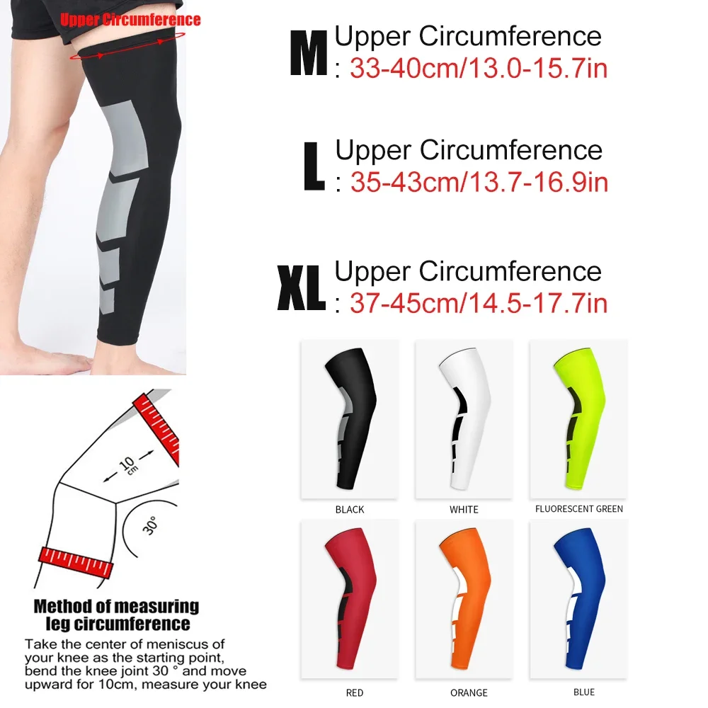 Compression Long Socks 1 Pair Men Women Knee Fitness Knee Pad Anti Slip Support Thigh Long Stockings Leg Thigh Sleeves leg compression sleeves thigh high socks