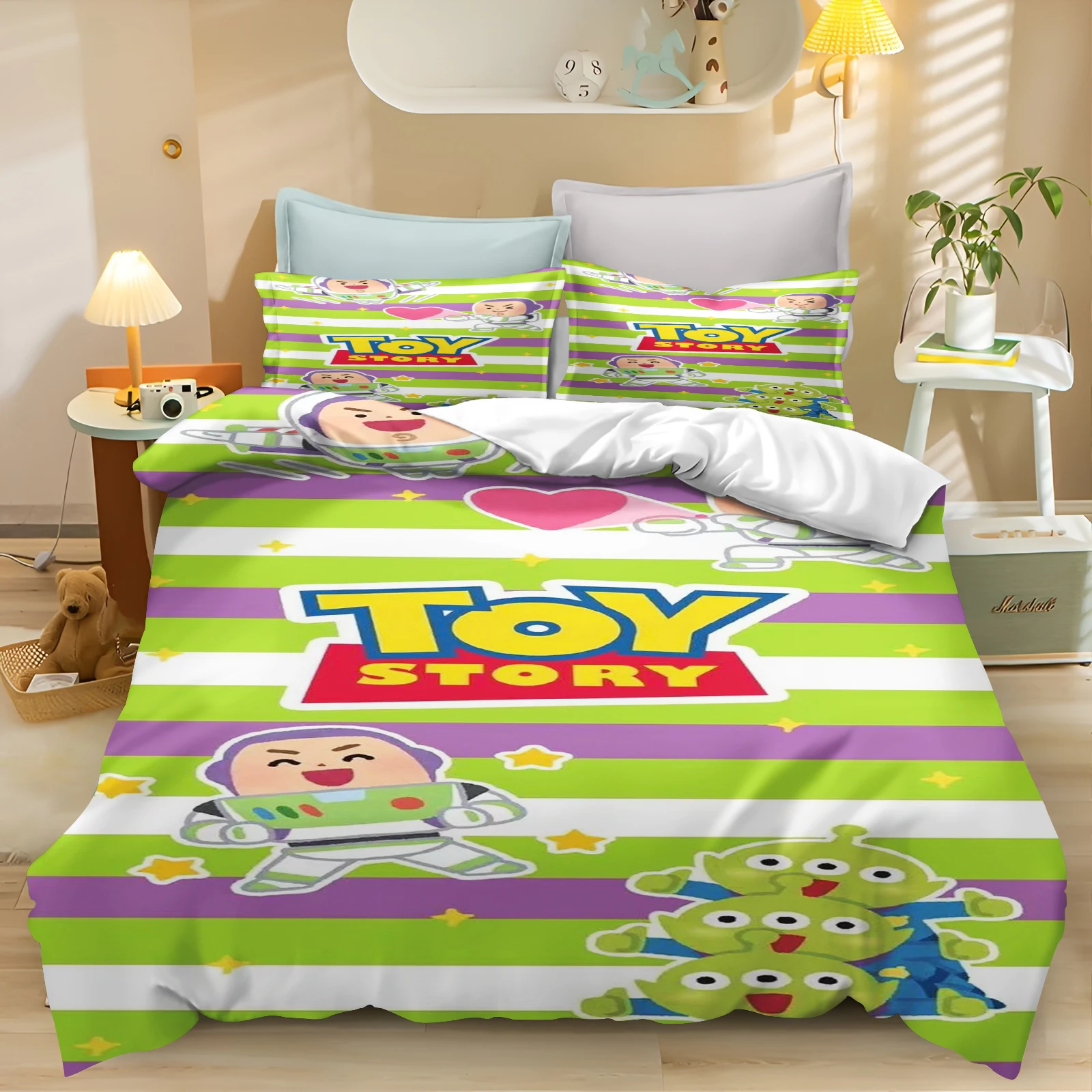 Toy Story Quilt Cover Bedding Set – Cute Cartoon Design for Boys 1