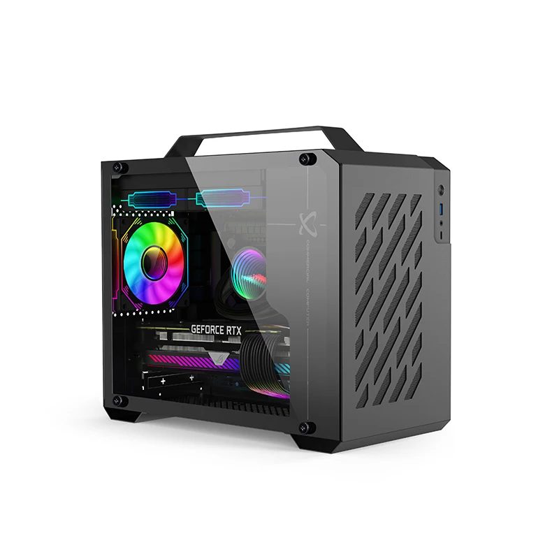 X-GAMERX X200 desktop portable side-lit MATX mini laptop compact