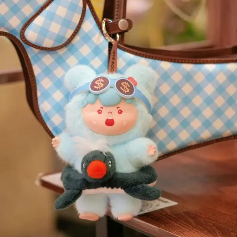Keychain Plushies Cute Cartoon Animal Stuffed Toy Collectible Dolls Keychain Decoration Hangable Ornament For Living Room