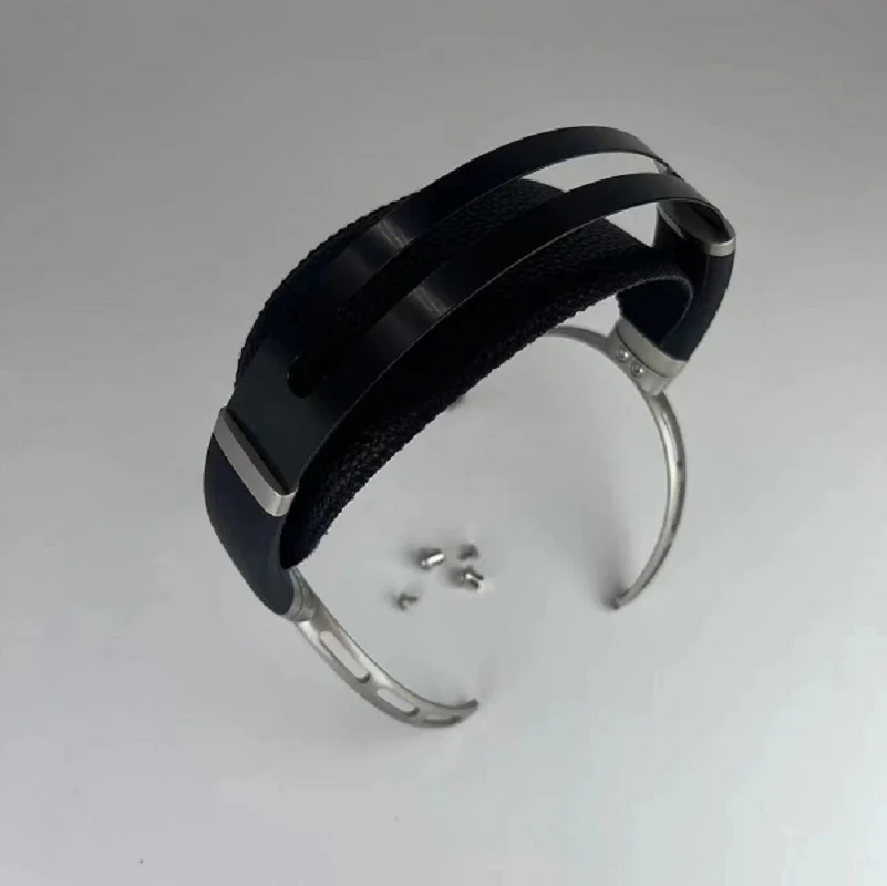 ヘッドバンドのみ 金属製ブラケット付きレザーヘッドバンド,hifiman用トップヘッド