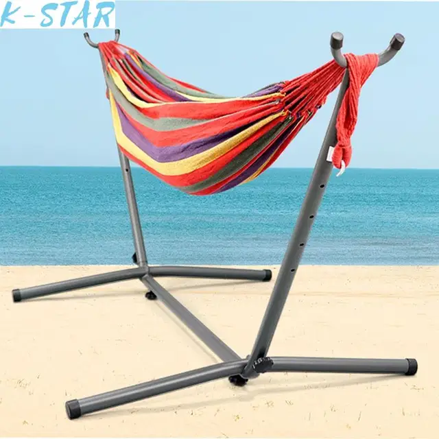 Canvas Outdoor Camping Portable Single Hammock Double Children's Indoor Home Bracket Removable Folding Swing Frame New Hot 2023 1