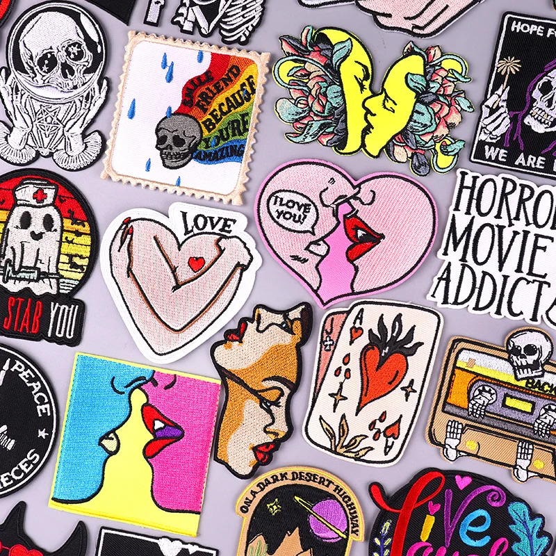 

Нашивка «Я люблю тебя», романтическая вышивка, патчи в стиле панк, термоклейкие патчи для одежды, вышитые нашивки на одежду, наклейки для шитья своими руками