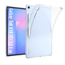 Clear Airbag Protective Case for Tablets - Durable TPU Cover with Enhanced Protection (S10FE Plus 13.1 2025)
