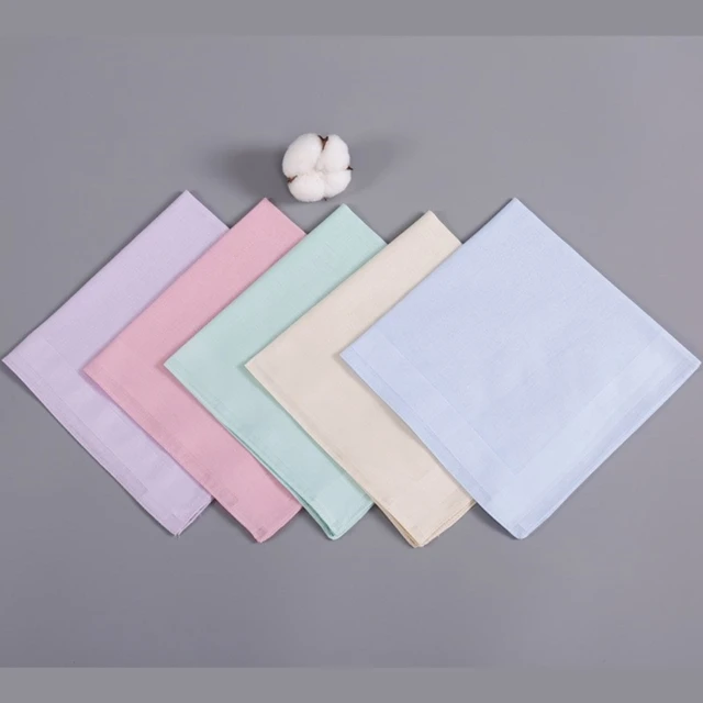 Classical Handkerchiefs Soft Cotton Fabric Washcloth With Strong Absorbency Towel Wash Cloths Antibacterials Features .Q0KF 6