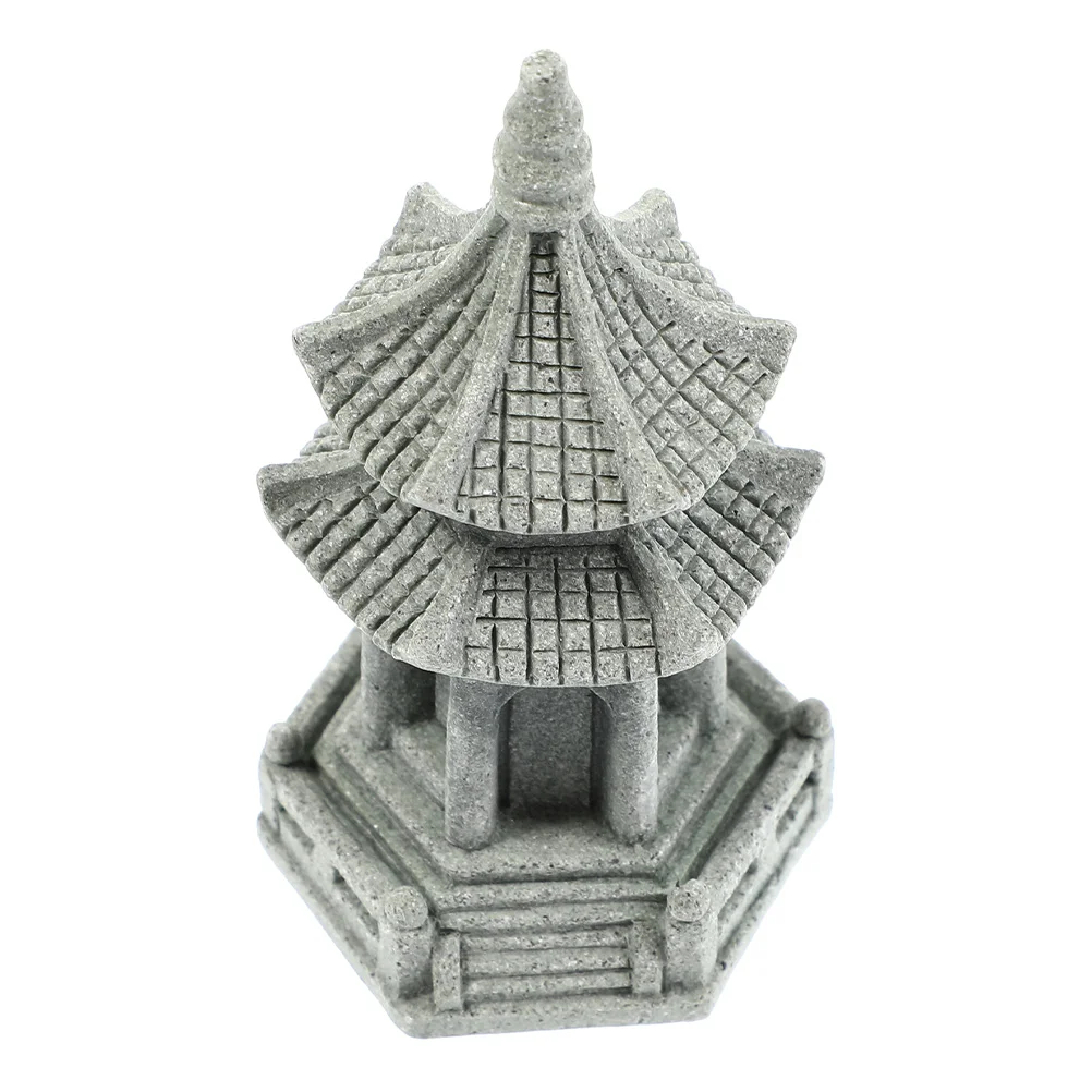 

Small Sturdy Practical Gardening Decoration Pagoda Shape Landscape Decor Pagoda Statue Adornment DIY Bonsai Pagoda Statue Model