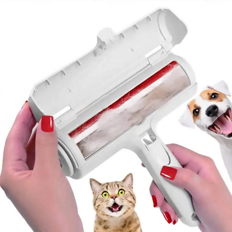Pet Hair Remover Portability Roller 2-Way Reusable Lint Brush Plastics Furniture Dog and Cat Surface Hair Removal Tool