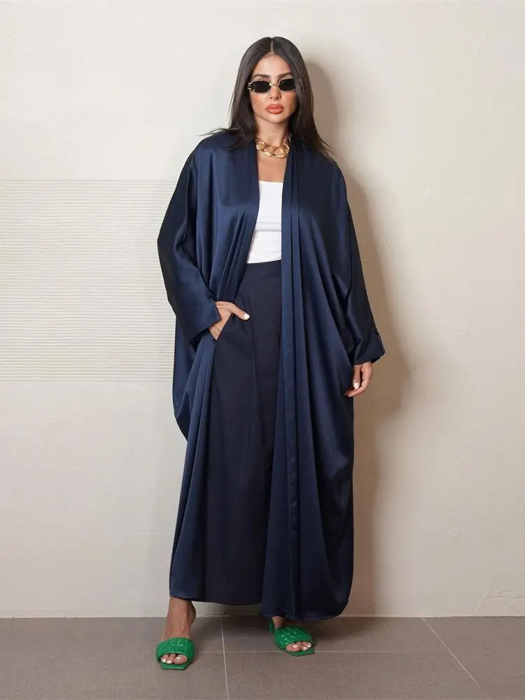 

Ramadan Modest Open Muslim Kimono Abaya Dubai Turkey Islam Arabic Jalabiya For Women Clothing Robe Longue Femme Musulmane Kaftan