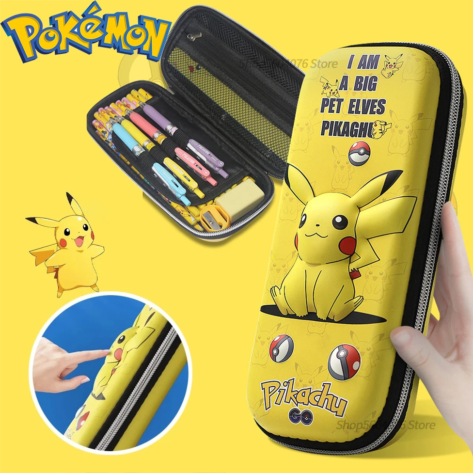 Pokemon Pikachu Pencil Case 3D Cute Cartoon Stationery Box Boys Girls