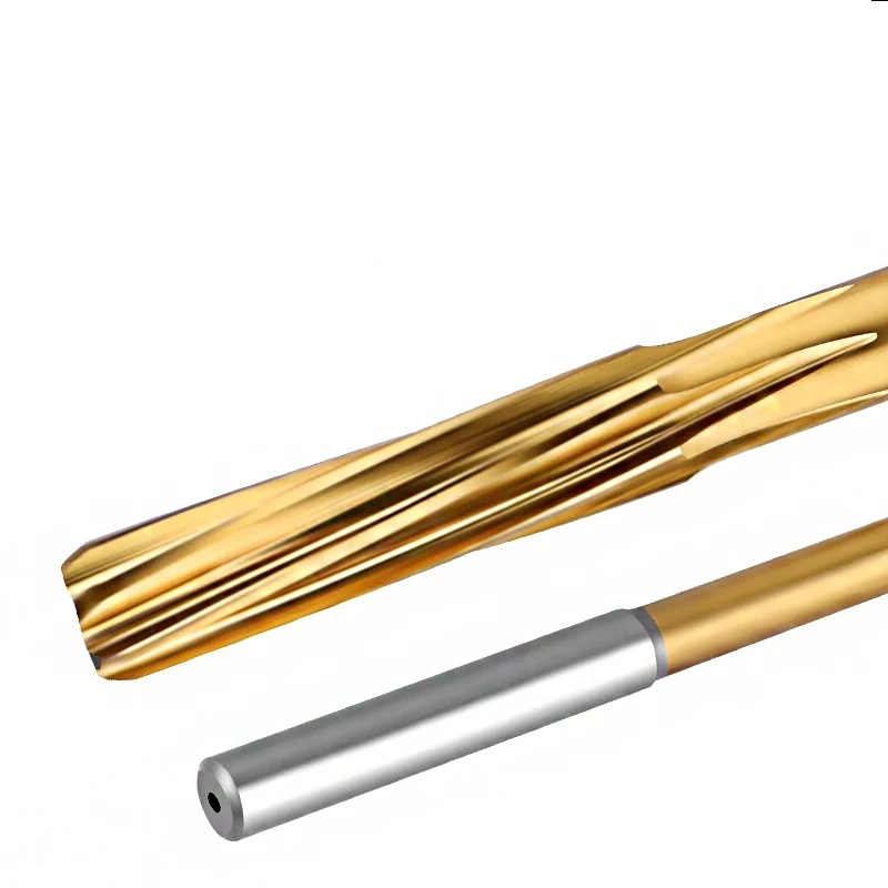 HSS-CO Cobalt Chucking Machine Reamer with TiAN Plated H7 Spiral Helical Straight Shank Reamer 3-20mm for Stainless Steel Metal 5