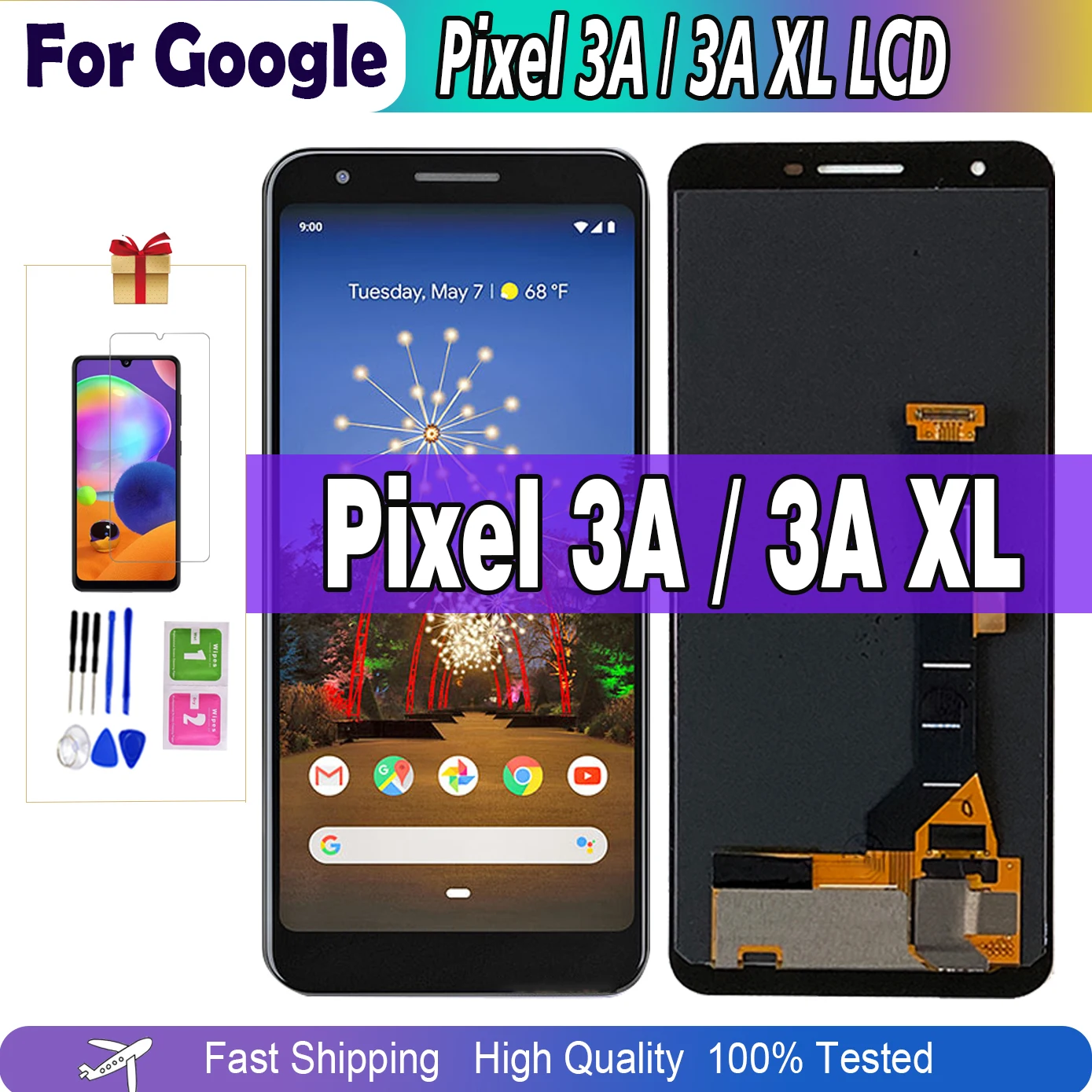 Lcd Supor Amoled Per Google Pixel 3Axl 3A Xl G020C Display Touch Screen Lcd Per Google Pixel 3A Lcd G020A Digitizer Testato