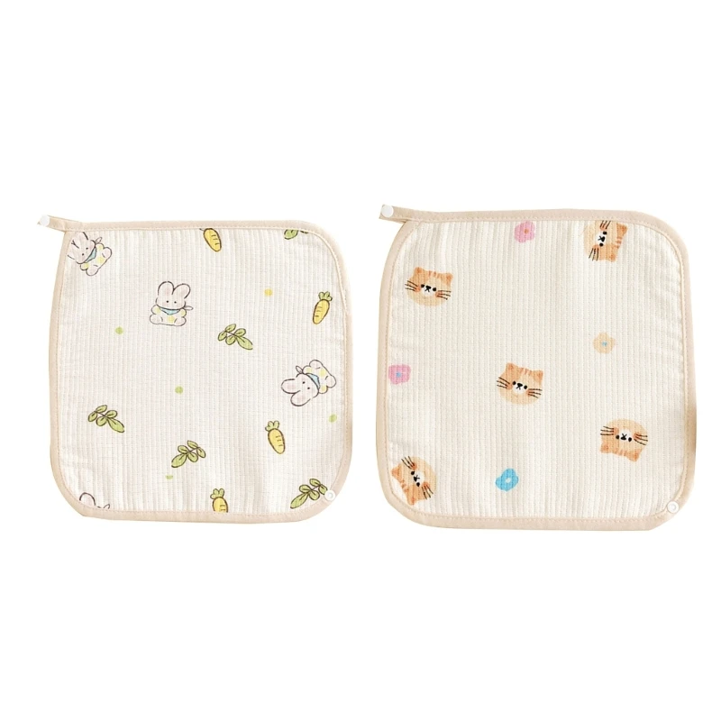 

F62D Functional Baby Burp Bibs Muslin Bandana Scarf Must Have Cotton Face Wash Towel