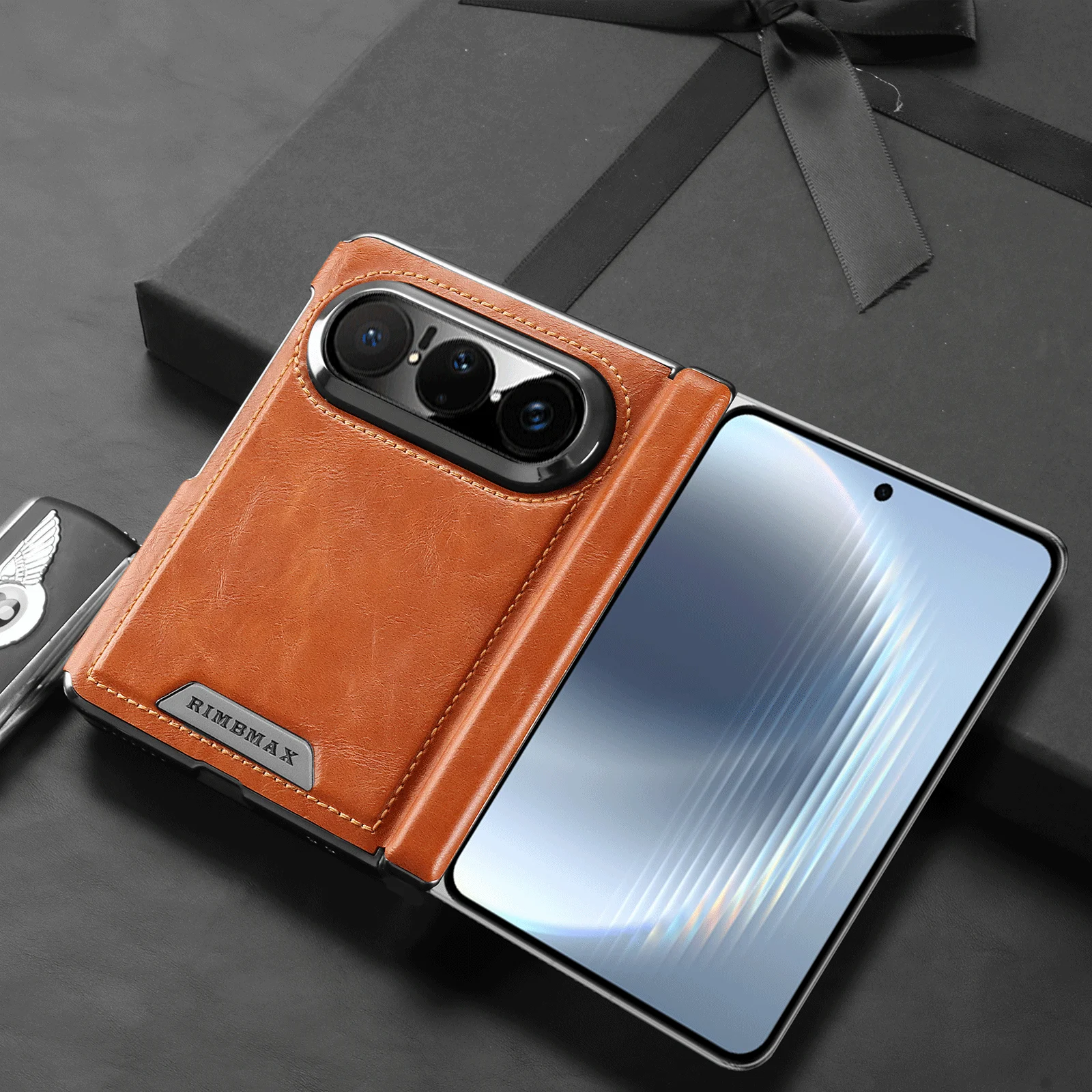 Elegant Magnetic Leather Phone Case with Shockproof and Camera Lens Protection