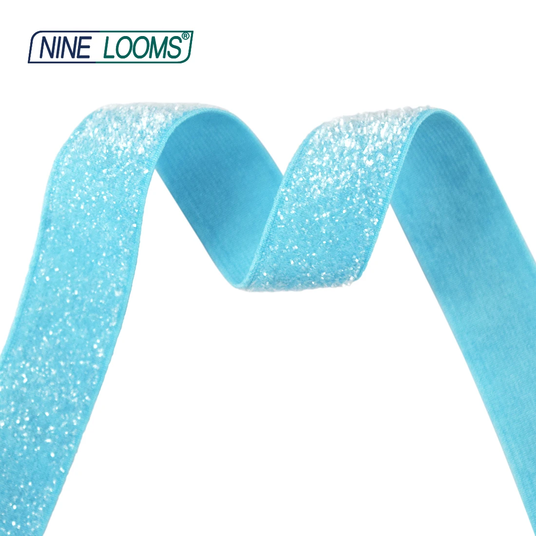 Neun Webstühle Metallic Glitter Gummibänder 5/8 "15mm Spandex Band Haar gummi Armband Stirnband Kleid DIY Näh besatz 10 50 Yard von Spule – Detail 5