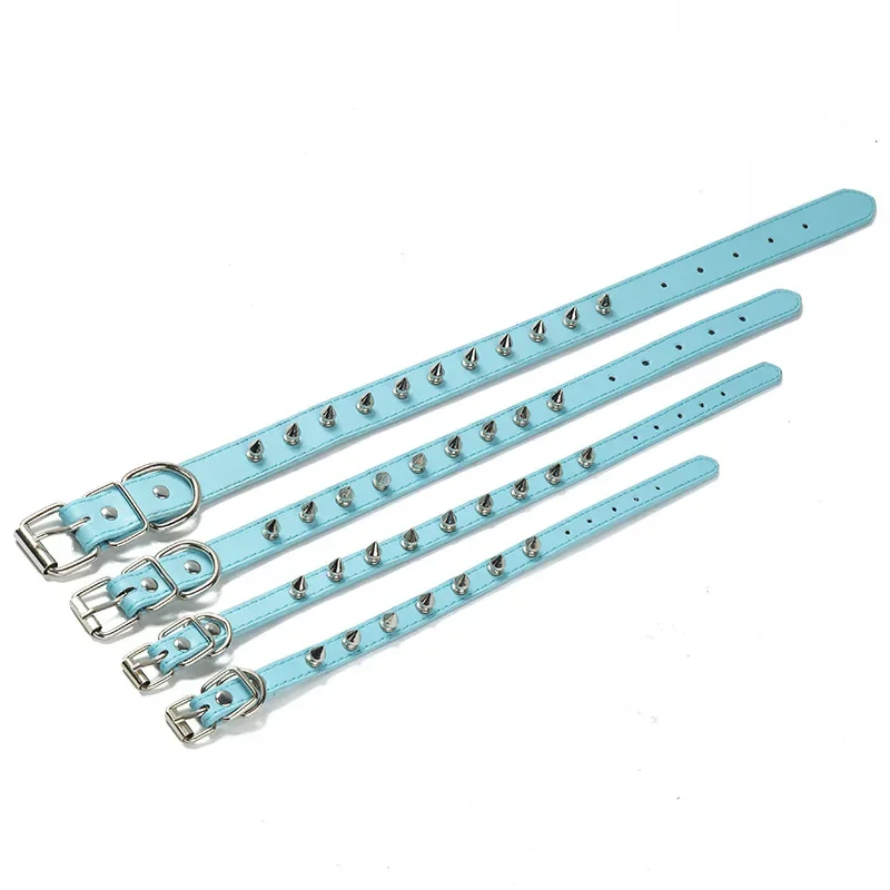 Leather Dog Cat Collar Studded Puppy Pet Necklace Neck Strap for Small Medium Large Dogs Cats Pet Products Accessories dog collar pet collar pet necklace