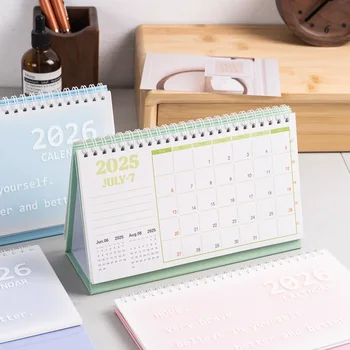 Calendario 2026 in Stile Coreano, Semplice, Fresco e Creativo, Decorazione da Scrivania, Pianificatore, Ornamento per Ufficio e Scuola