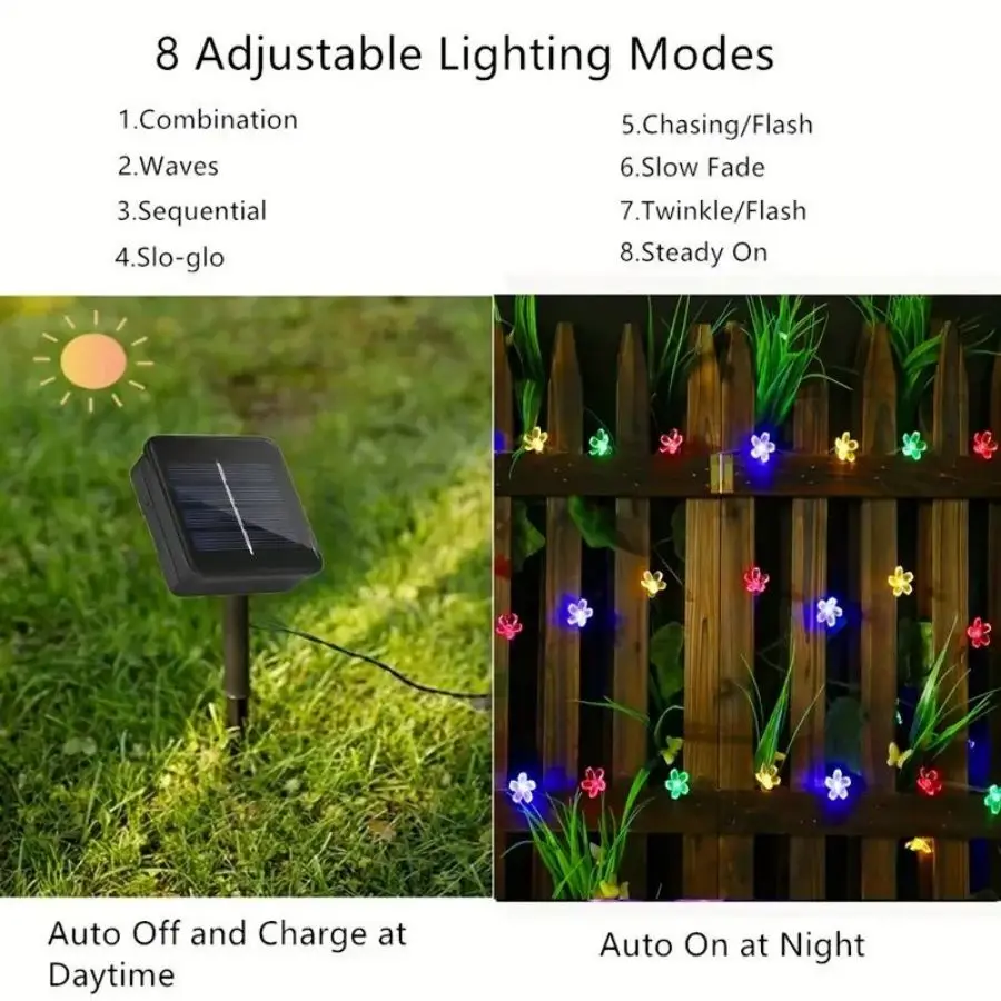 LED Solar String Lights - Outdoor Garden Decoration
