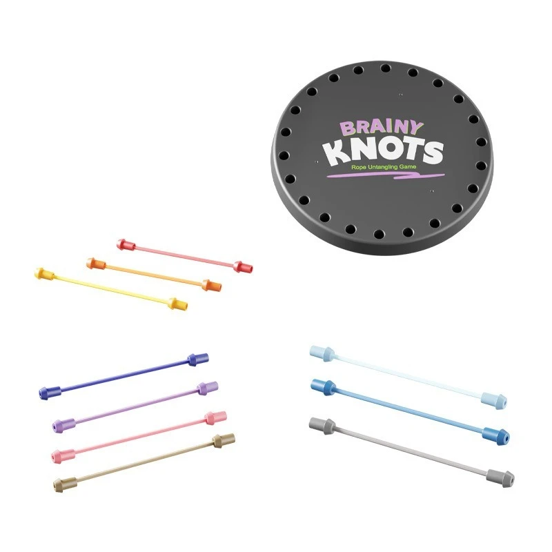 board game board game toy Children Rope Knots Sensory Social Board Game Logical Thinking Challenge Twisted Connected Line Brain Strategy Fun Table Game