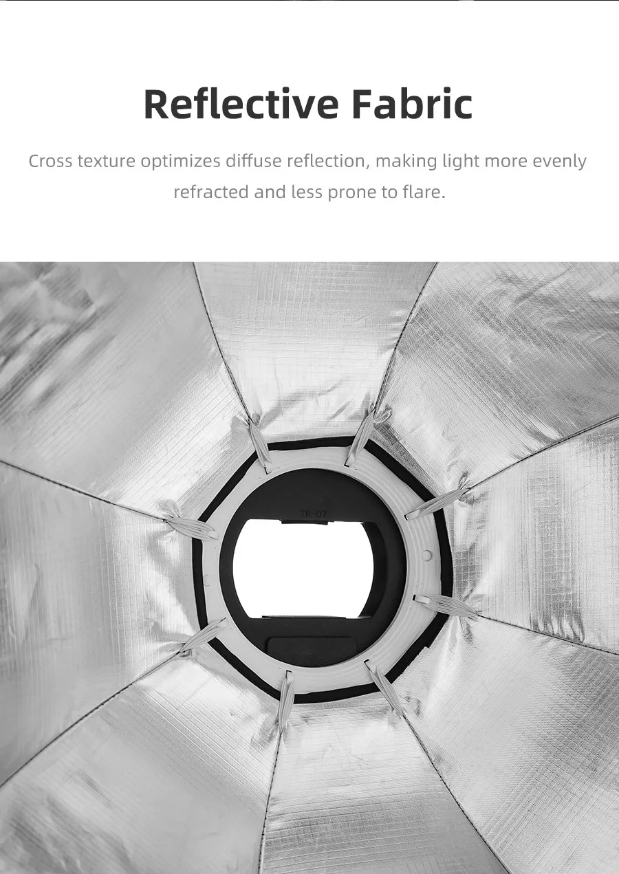 TRIOPO 65cm Octagon Umbrella Softbox with Honeycomb Grid For Godox V860II TT600