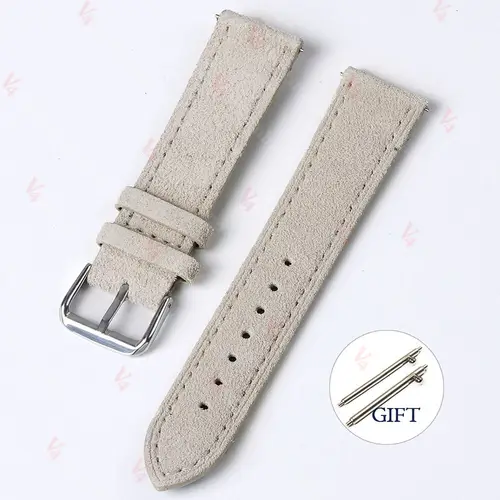 18mm 19mm 20mm 22mm Vintage Suede Cowhide Watch Strap Handmade Watch Band Gray Brown Green Quick Release Bracelet for Men Women - Image 13
