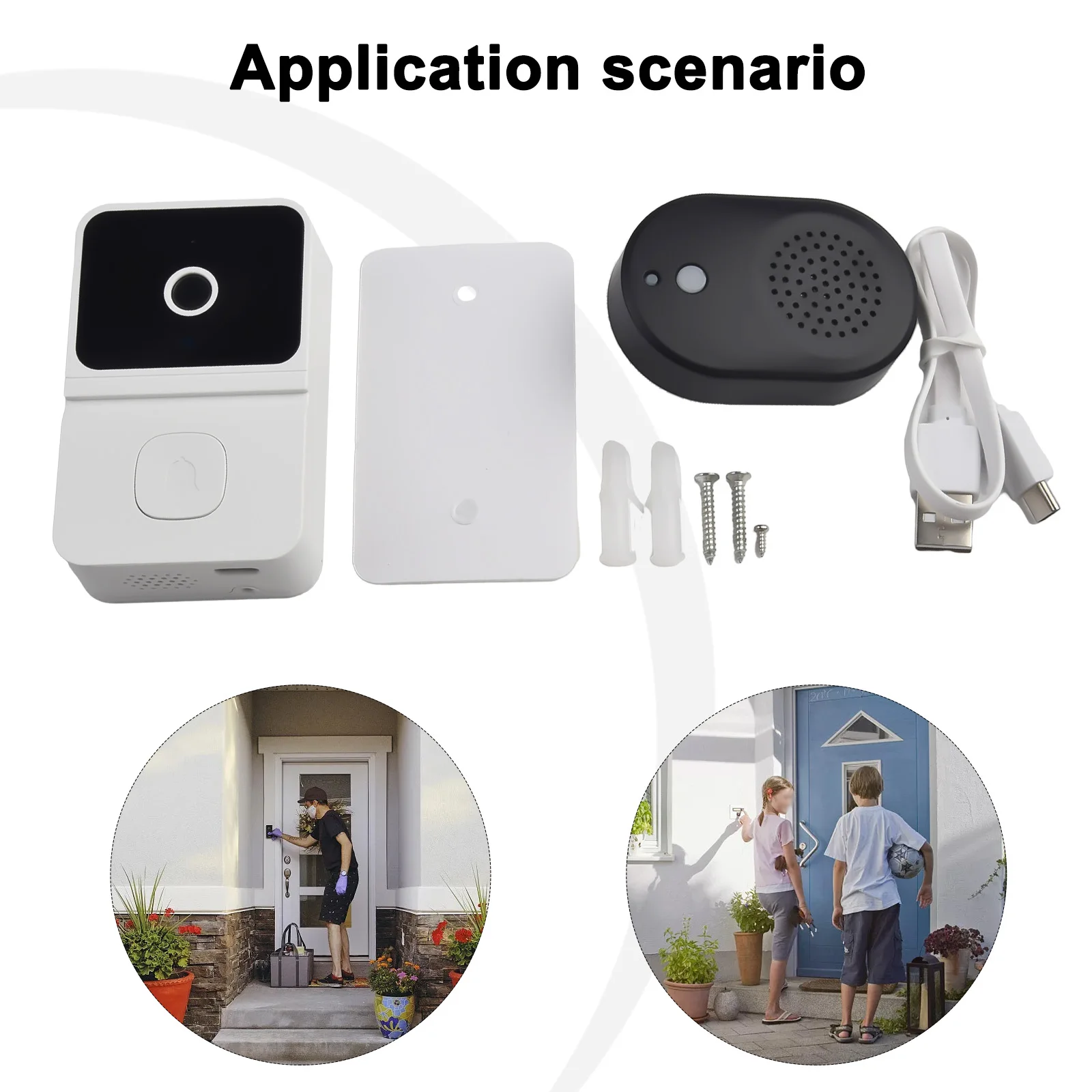 Smart Doorbell Smart Wireless 2.4G WiFi Video Doorbell Phone Door Ring Intercom Security Camera Bell Indoor Outdoor Ringing Bell