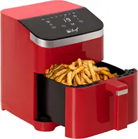 Chef 5.8QT Air Fryer, 8-in-1 Smart Cooking Programs, Nonstick and Dishwasher-Safe Basket, Complete Recipe Book, Red, DCDAIR 1