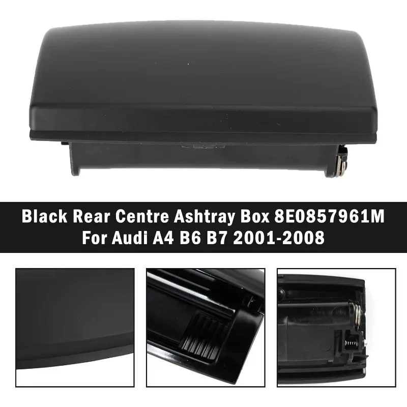 블랙 카 센터 콘솔 재떨이 (아우디 A4 B6 B7 악세사리 2001 2002 2003 2004 2005 2006 2007 2008 8E0857961M)