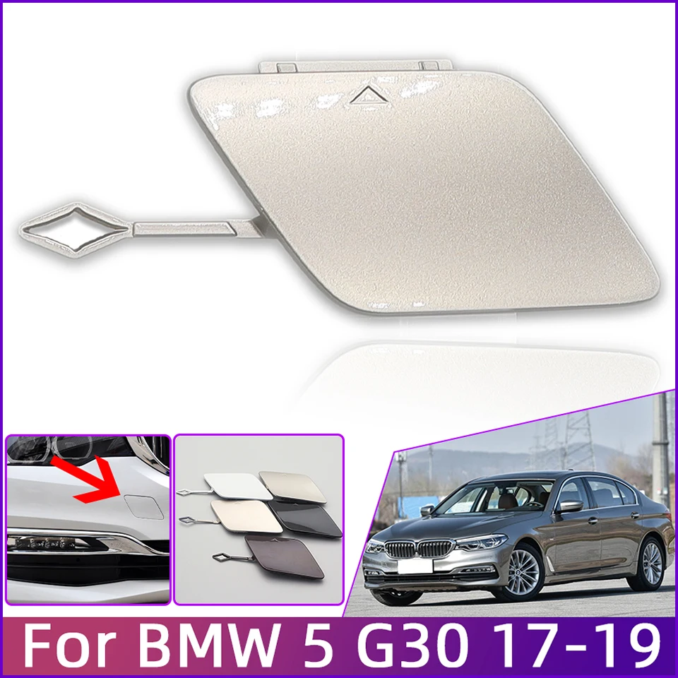 

Front Bumper Tow Hook Eye Cover Lid For BMW 5 2017 2018 2019 G30 G31 518 520 525 530 535 540#51117427448 Hauling Trailer Cap