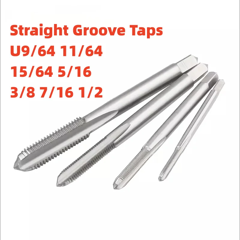 

1PCS HSS American Fine Straight Grooved Flute Tap U9/64 11/64 15/64 5/16 3/8 7/16 1/2 Right Hand taps