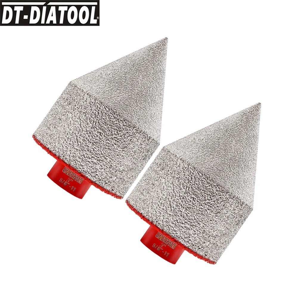 DT-DIATOOL 2pcs 50mm Diamond Chamfering Drilling Bit Hole Saw Crowns Construction Beveling Cutter Ceramic Masonry Tile Marble