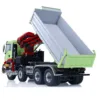 LESU 1/14 8X8 RC Hydraulic Three Way Dumper Truck Z0063 For Painted Assembled Crane Tipper Car Toys KIT TOUCAN Th21649-SMT3 5