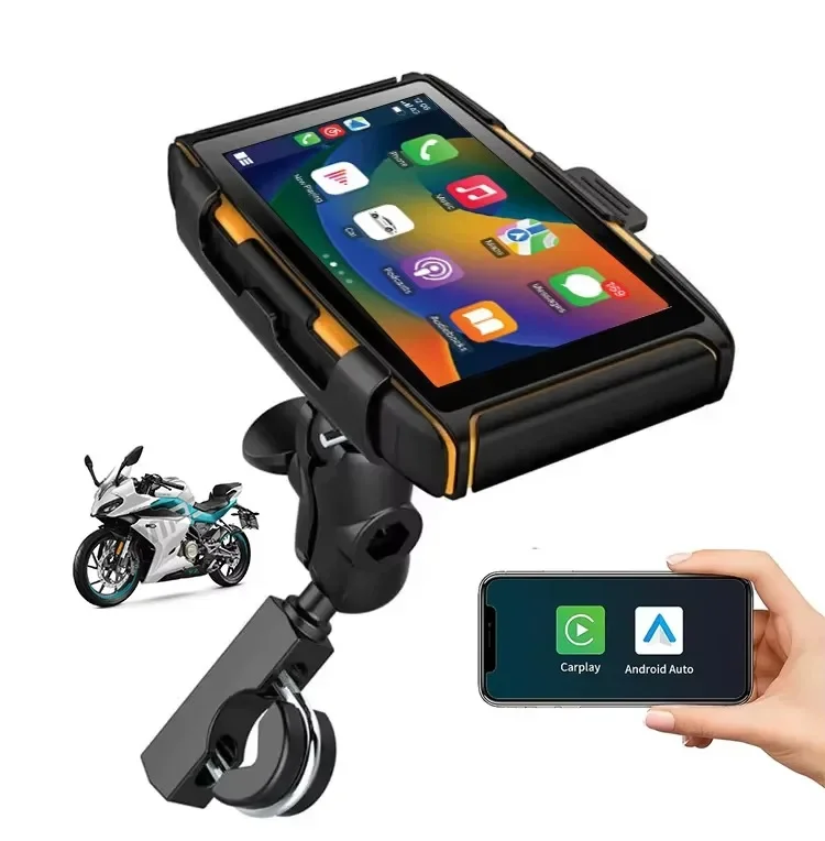 KARADAR MT5008 5-Inch Waterproof Motorcycle Touch Screen GPS &ndash; CarPlay & Android Auto motorcycle gps navegador gps moto