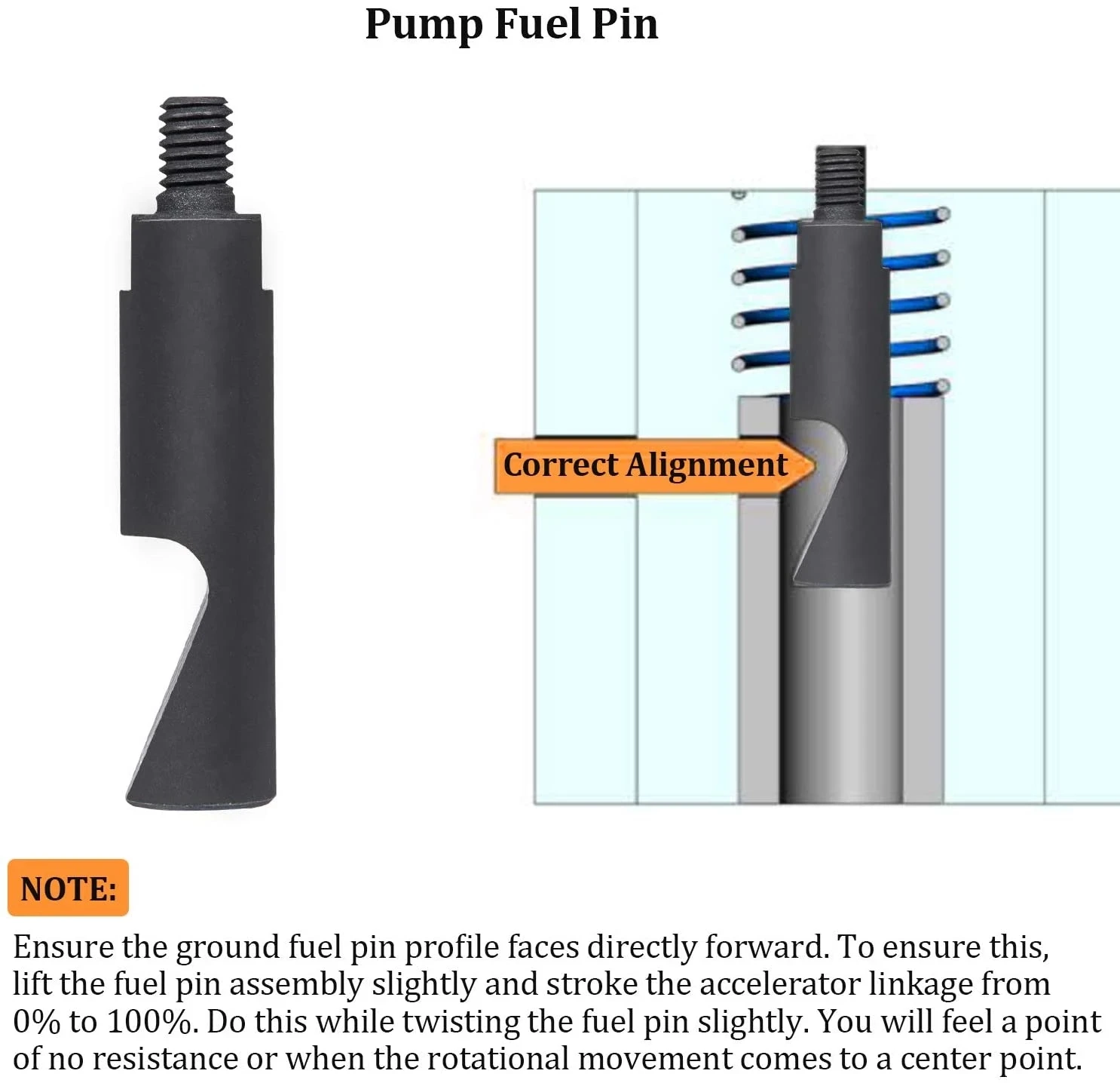TM (4 Pcs/Set) Pump Fuel Pin & 3200 RPM Governor Spring Kit for 1988-1993 Dodge Cummins 5.9L VE Injection Pumps