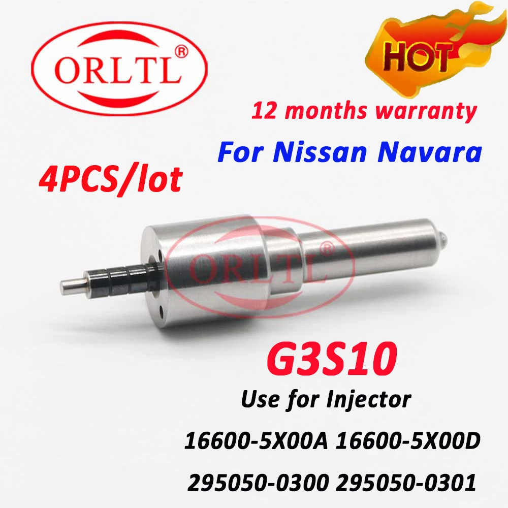 

4PCS ORLTL Fuel Injector Nozzle G3S10 (293400-0100 ) g3S10 295050-0300 For Nissan 16600-5X00A 16600-5X00D 295050-0301 DCRI300300