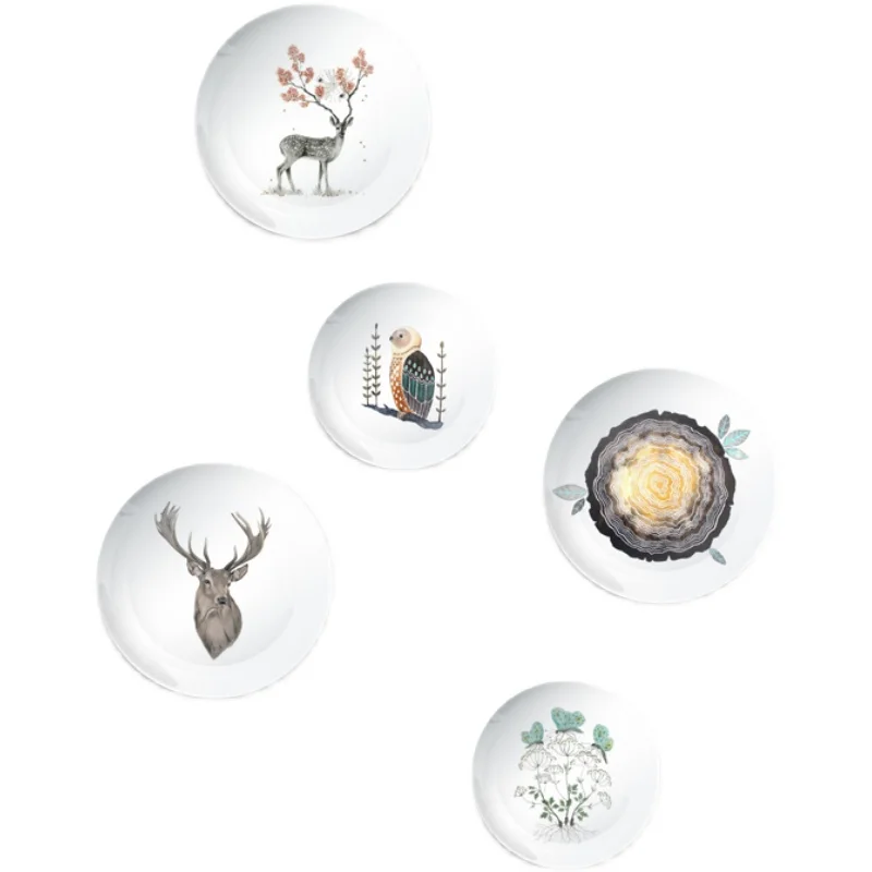 Nordic Style Artistic Decoration Plate,Modern and Simple Living Room,Sofa Background,Wall Hanging Plate,Restaurant Creative Wall 5