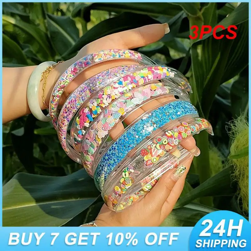 

3 шт. детские головные уборы уникальный дизайн блестящие аксессуары для волос зубчатая Нескользящая повязка удобная в носке Удобная повязка для волос