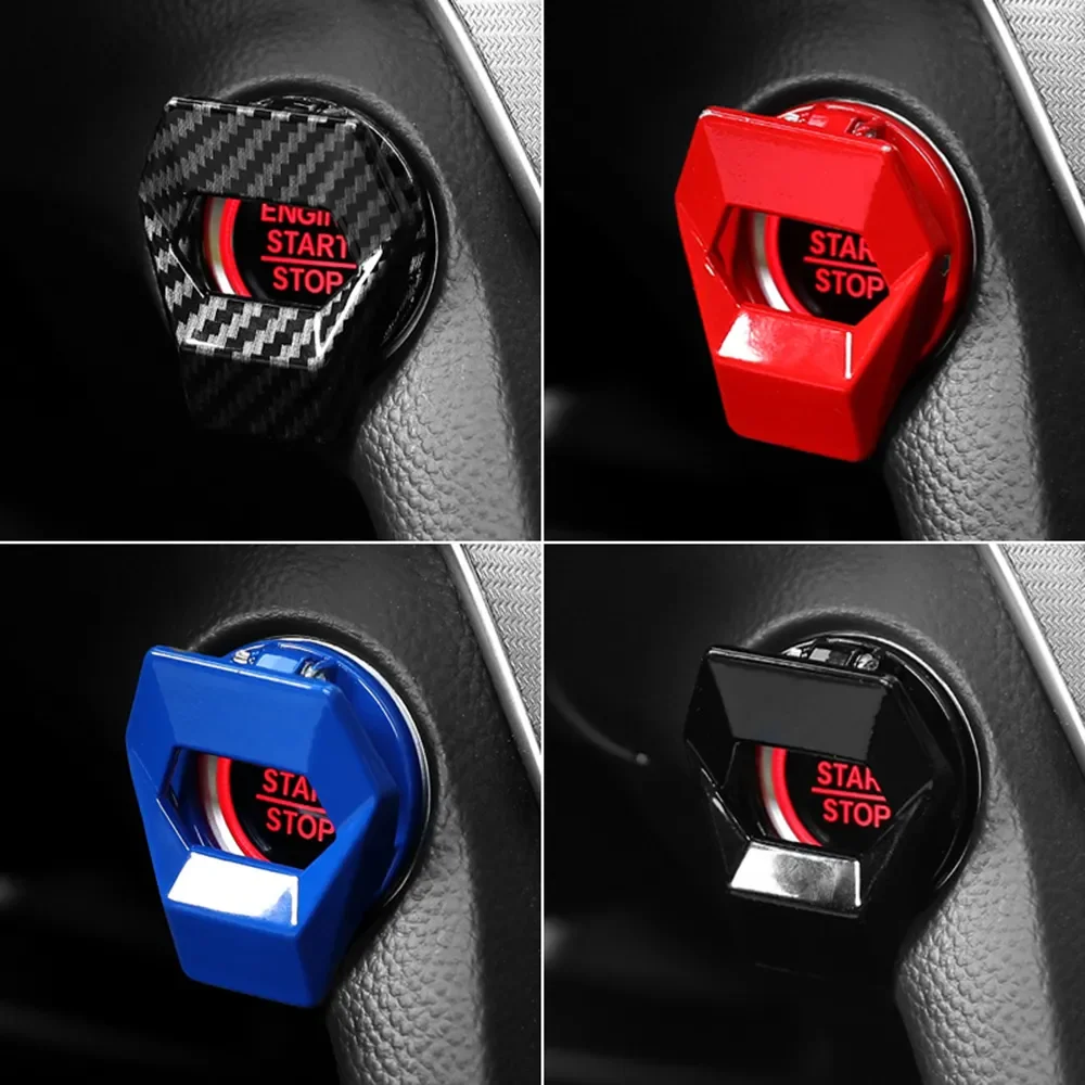 2023 New Car Engine One Start Stop Switch Button Cover Decorative Auto Accessories Push Button Sticky Cover Car Interior Styling