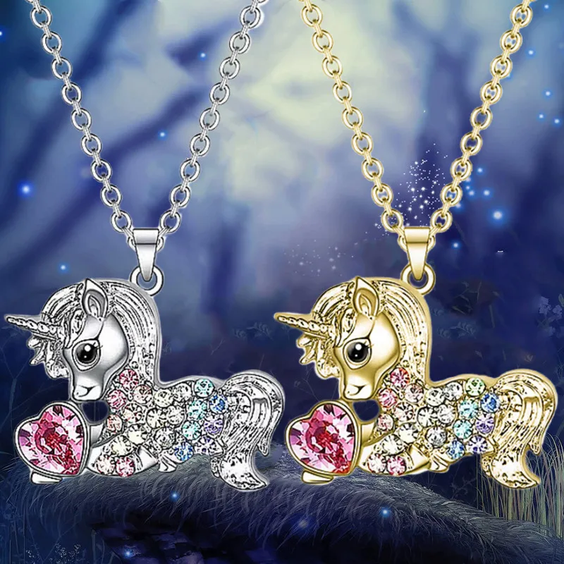 Jewellery Childs Unicorn Necklace Unicorn Kids Jewellery Set Pearl