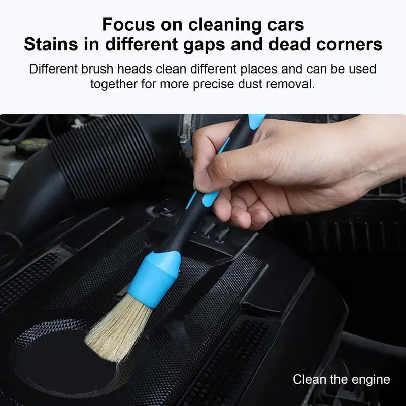 

Detailing Brush Set Durable Auto Air Vent Brush Set Ultra Soft Duster Brushes Engine Brush Elbow Brush Machine Head accessories