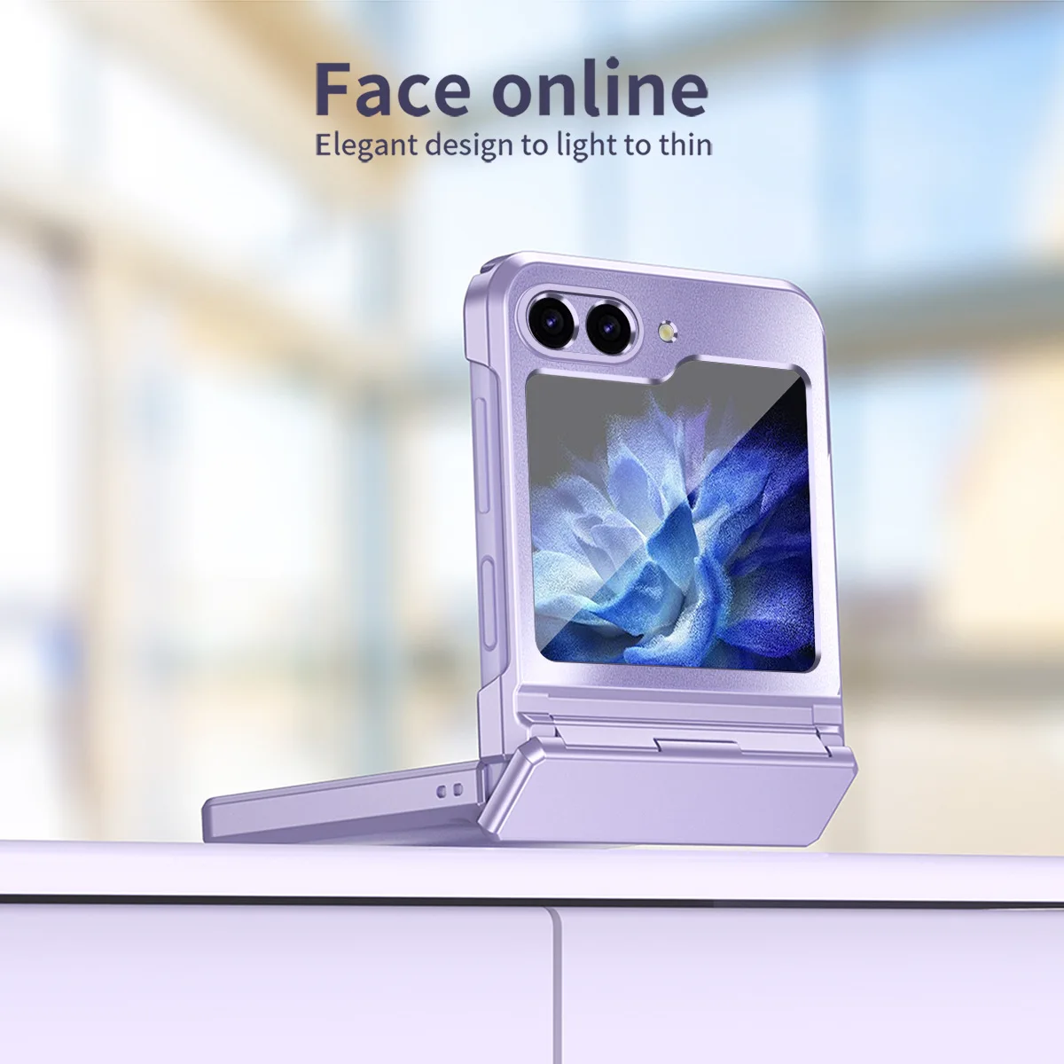 For Samsung Galaxy Z Flip 5 4 3 5G Case Ultra Thin Skin Friendly Electroplating Matte Folding Hinge Shockproof Protection Cover