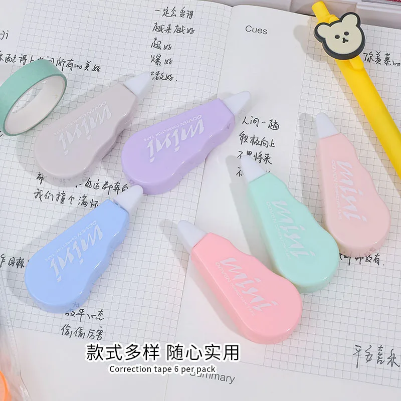 Correction Tape Stationery Set 6 pcs/set Cute Mini Color Correction Tape