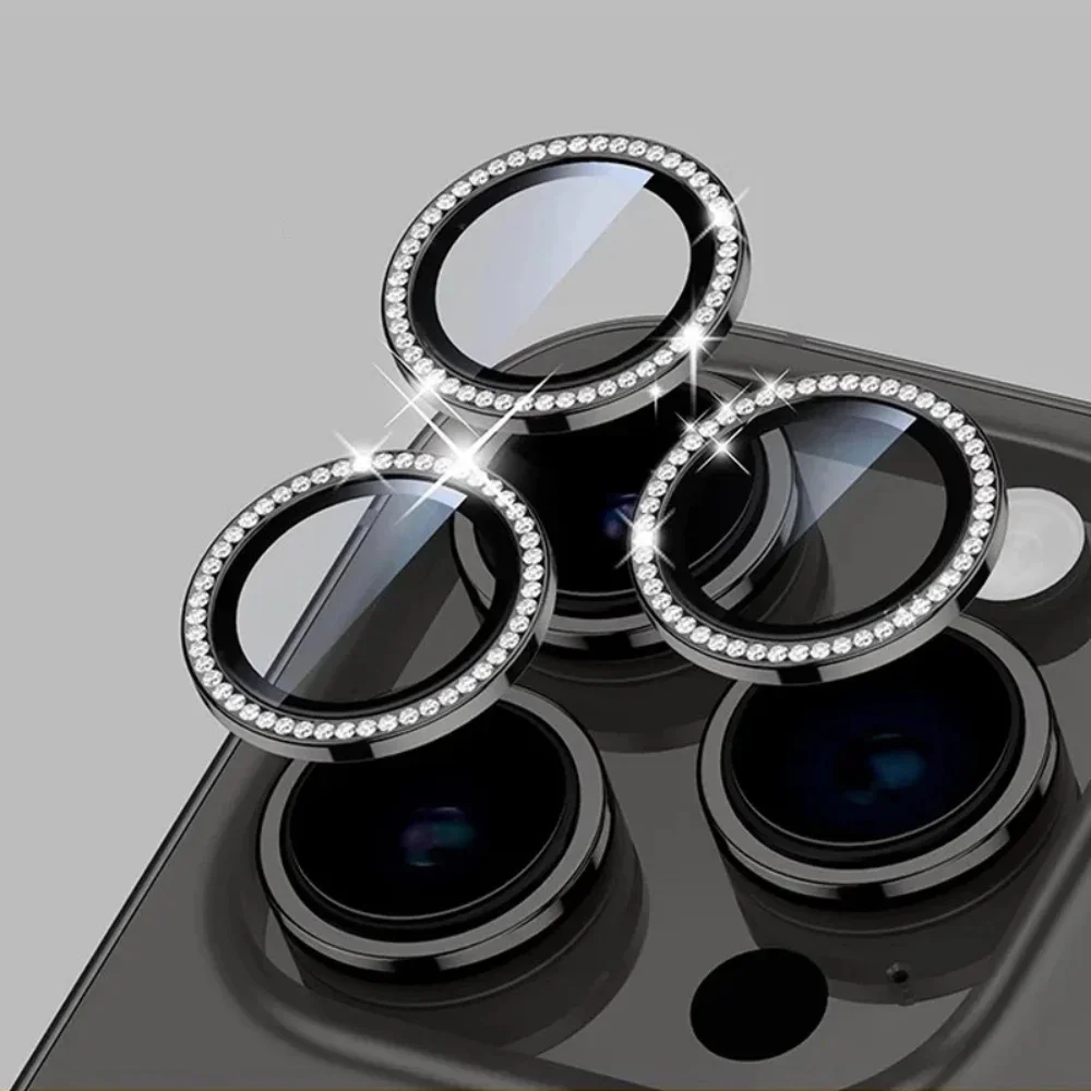 Sparkly Rhinestone Camera Lens Protector and Screen Film Combo Case