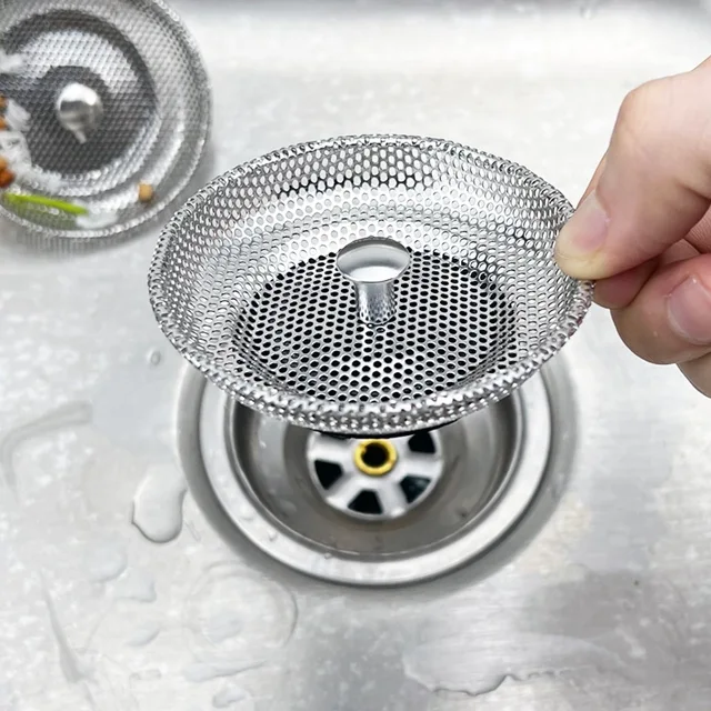 Acciaio inossidabile Piscina Vasca da bagno Tappo raccogli capelli Tappo lavello Filtro per rifiuti Tappo Scarico a pavimento Cucina Accessori per il bagno Strumenti 5