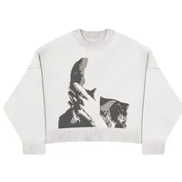 Autumn Winter Women Retro Pullover Sweater Fashion Long Sleeve Star Pattern Y2K Sweater Lady Casual Harajuku Knit Sweater Unisex