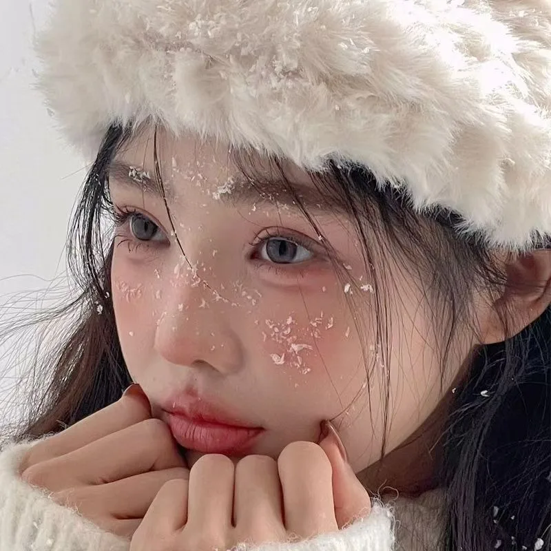 White Resin Christmas Snowflake Face Temporary Tattoos