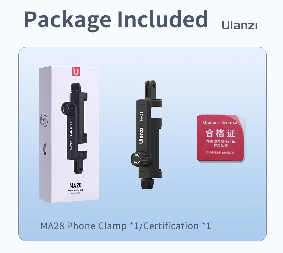 MA28 Phone Tripod Holder Clamp Vertical Horizontal Shooting Phone Mount Holder f