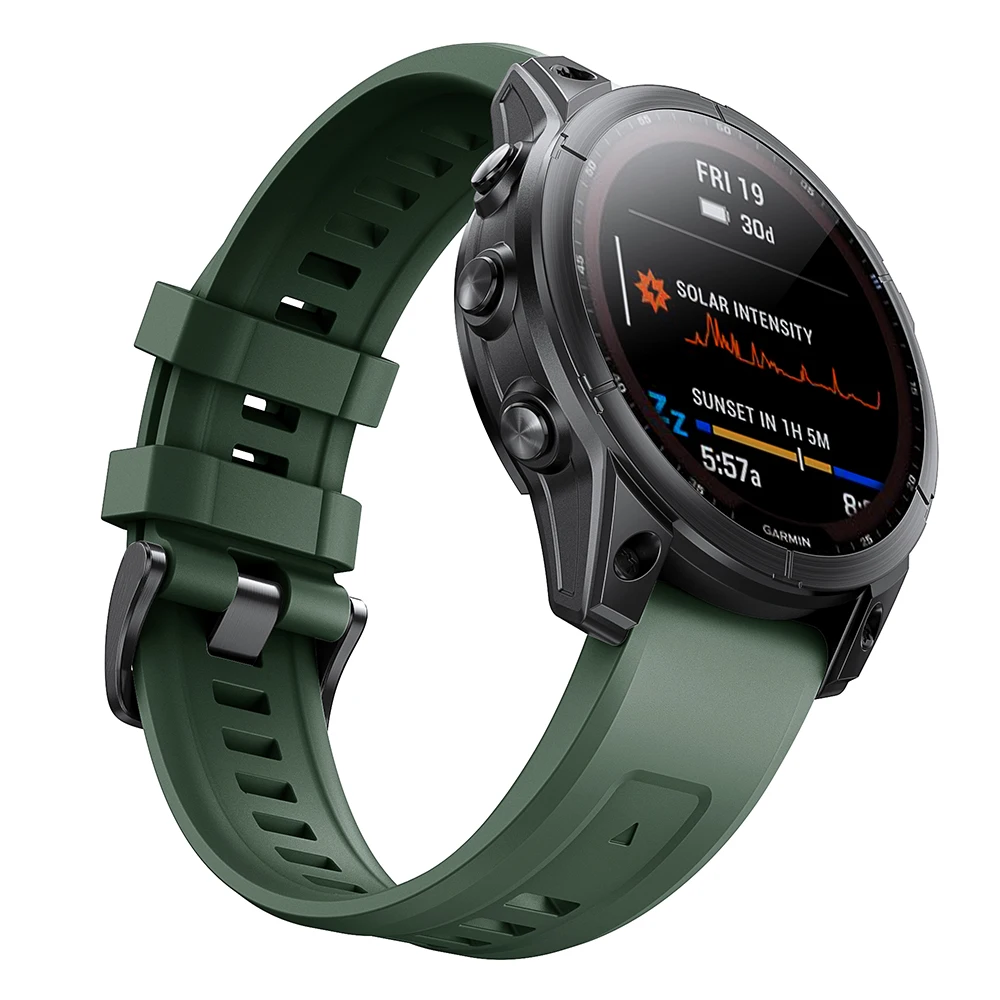 Official Original Watch Band Strap for Garmin Fenix 7 7S 7X Quick Release Silicone Watchband correa Replacement Accessories 2022